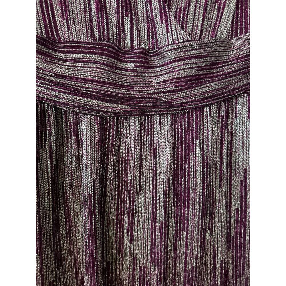 Lilly Pulitzer Riza Long Sleeved Romper Mulberry Gold Metallic Size Large EUC - Picture 2 of 10